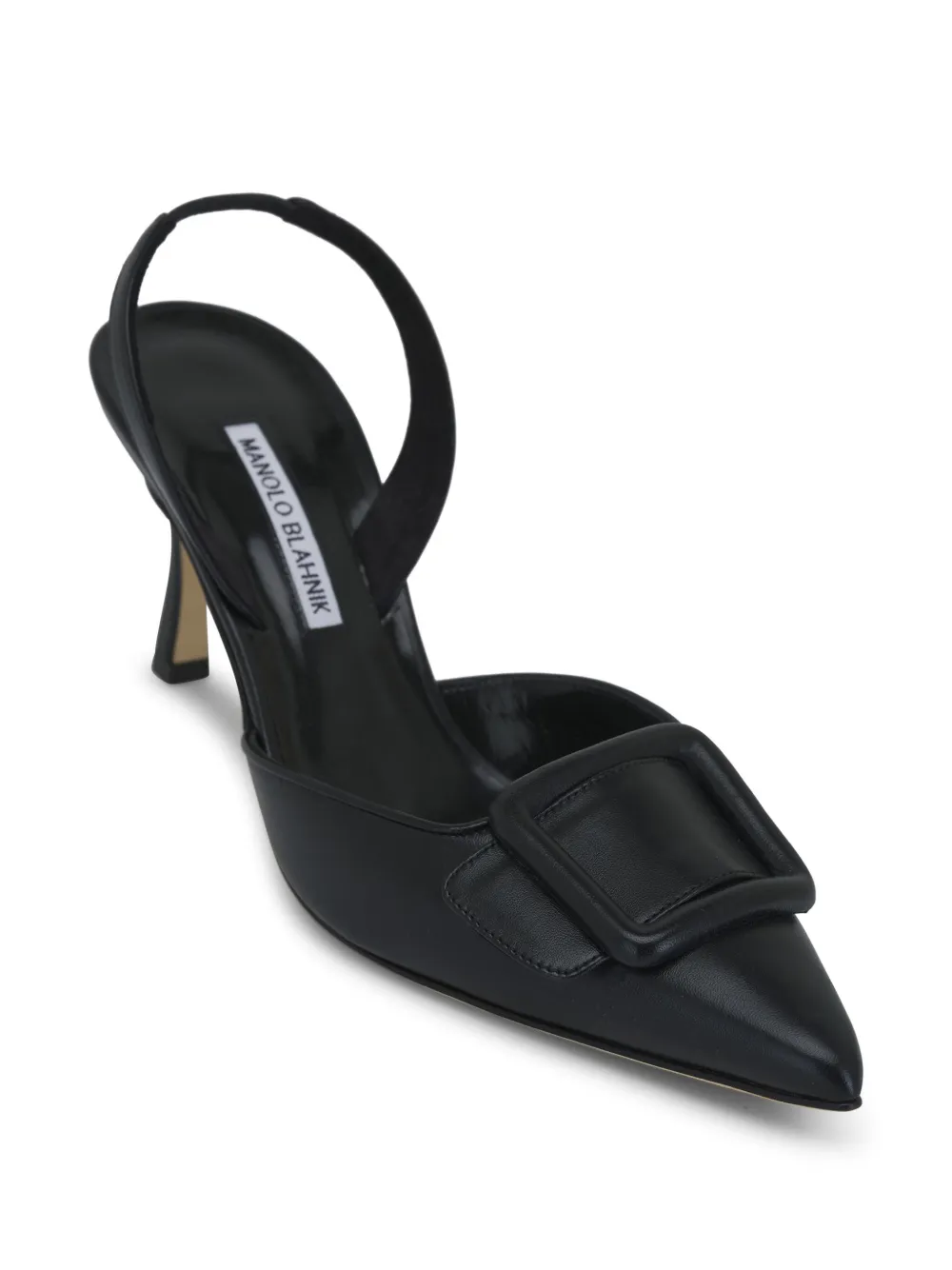 Manolo Blahnik Maysli leren slingback pumps van nappa leer Zwart