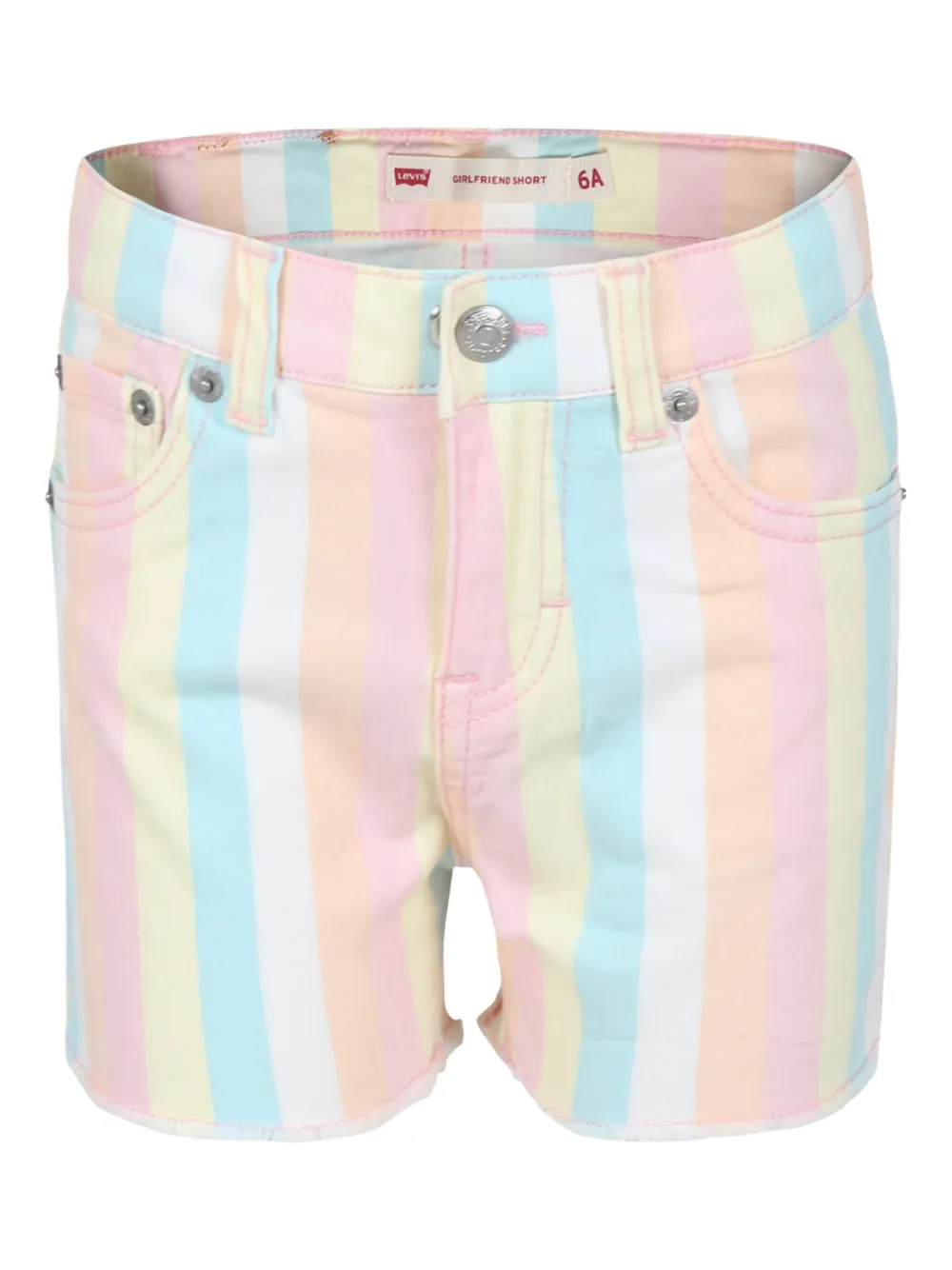 LEVI'S STRIPED DENIM SHORTS 