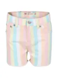 Levi's Kids striped denim shorts - White