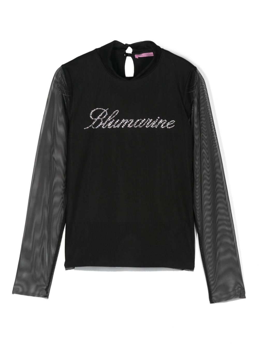 MISS BLUMARINE LOGO-EMBELLISHED T-SHIRT 