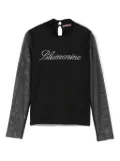 Miss Blumarine logo-embellished T-shirt - Black