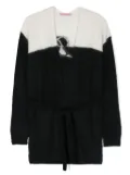 Miss Blumarine logo-intarsia cardigan - White
