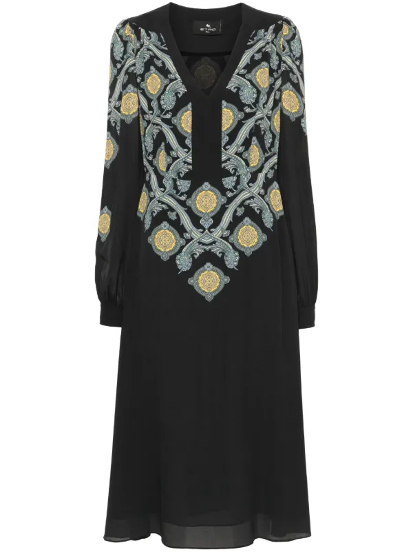 ETRO ペイズリー ドレス ブラック ETRO ペイズリードレス | ブラック | FARFETCH JP