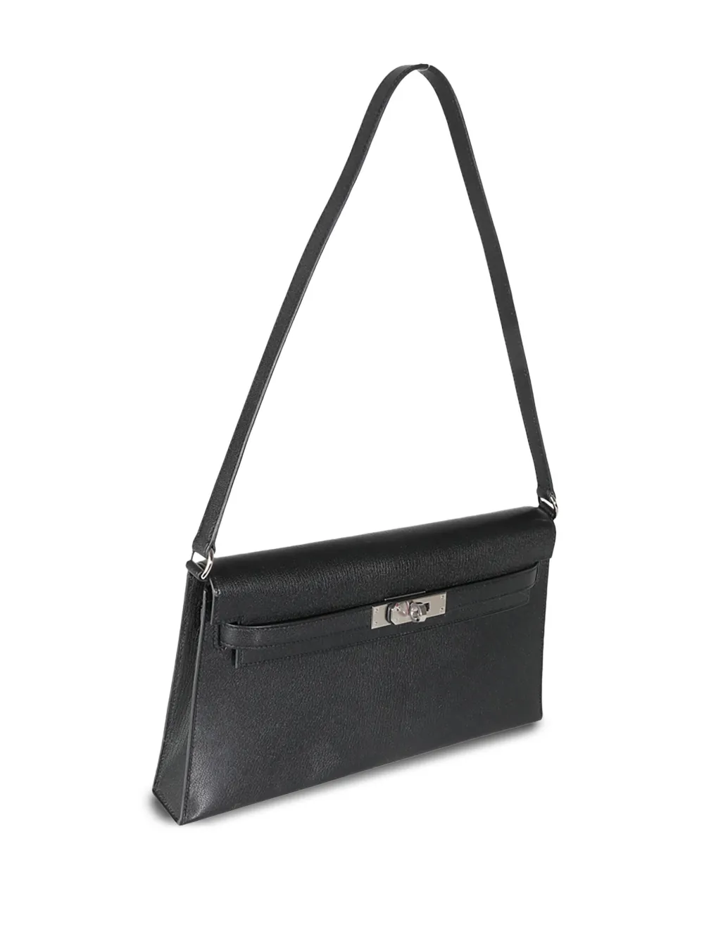 Pre-owned Hermes Kelly Elan Shoulder Bag In Black
