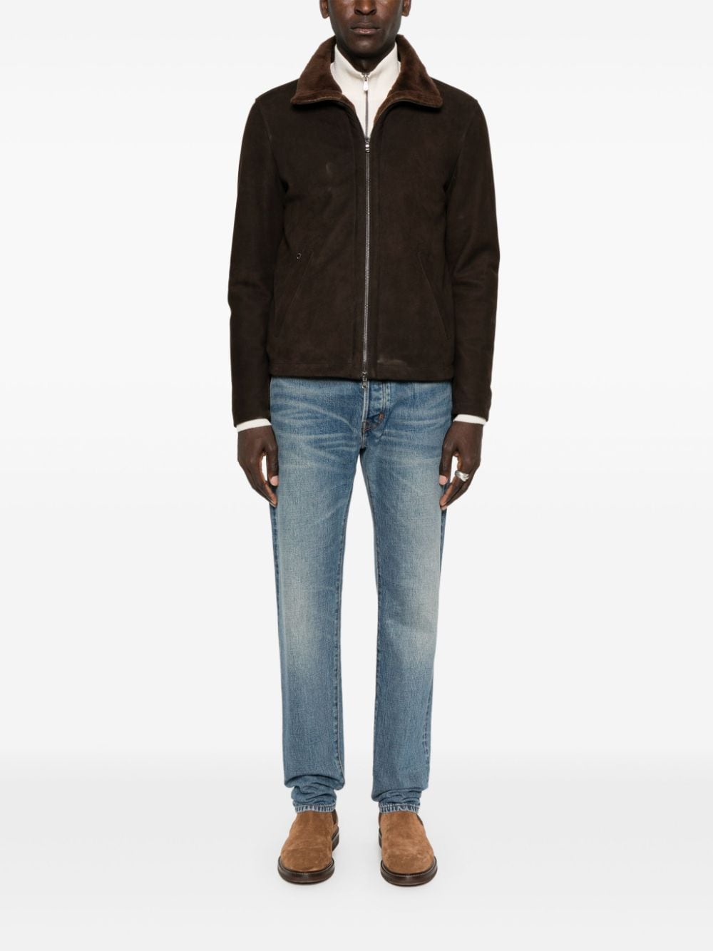 Barba Dennis shearling jacket - Bruin