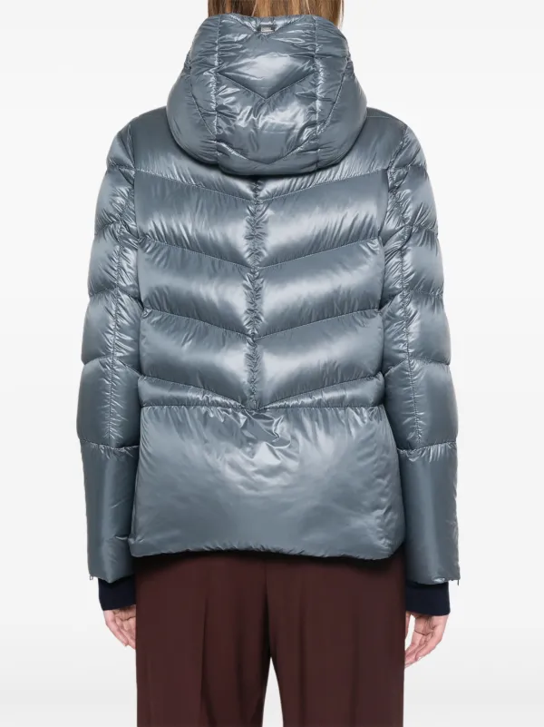 ◆HERNO(ヘルノ) フーデッド パデッドコート Herno フーデッド パデッドコート | ブルー | FARFETCH JP