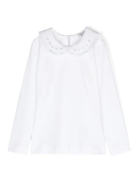 Monnalisa playera con logo de strass