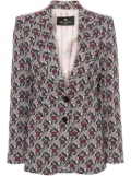 ETRO patterned-jacquard blazer - Black
