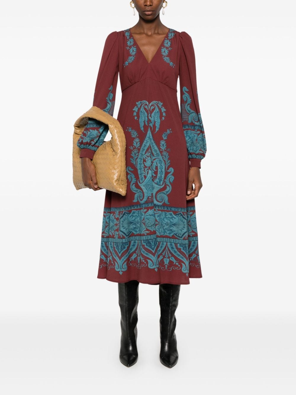 ETRO Jurk met paisley-print - Rood