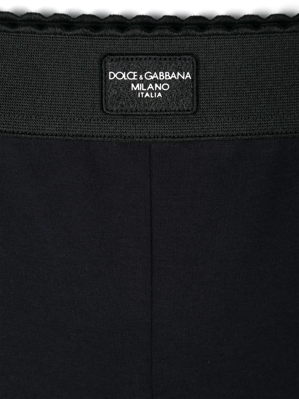 Dolce & Gabbana Logo-patch Leggings In Blue