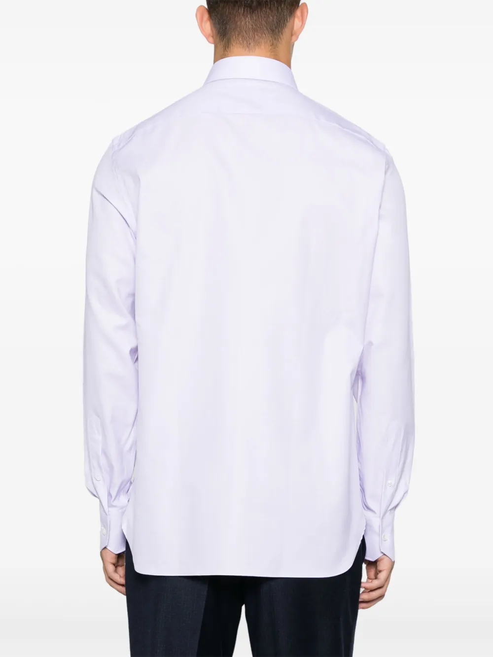 Zegna Overhemd met jacquard Paars
