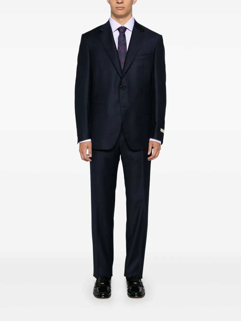 Zegna Overhemd met jacquard - Paars