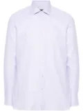 Zegna patterned-jacquard shirt - Purple