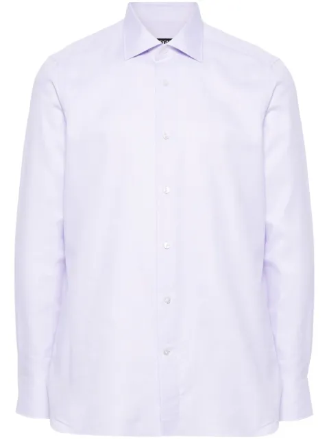 Zegna patterned-jacquard shirt
