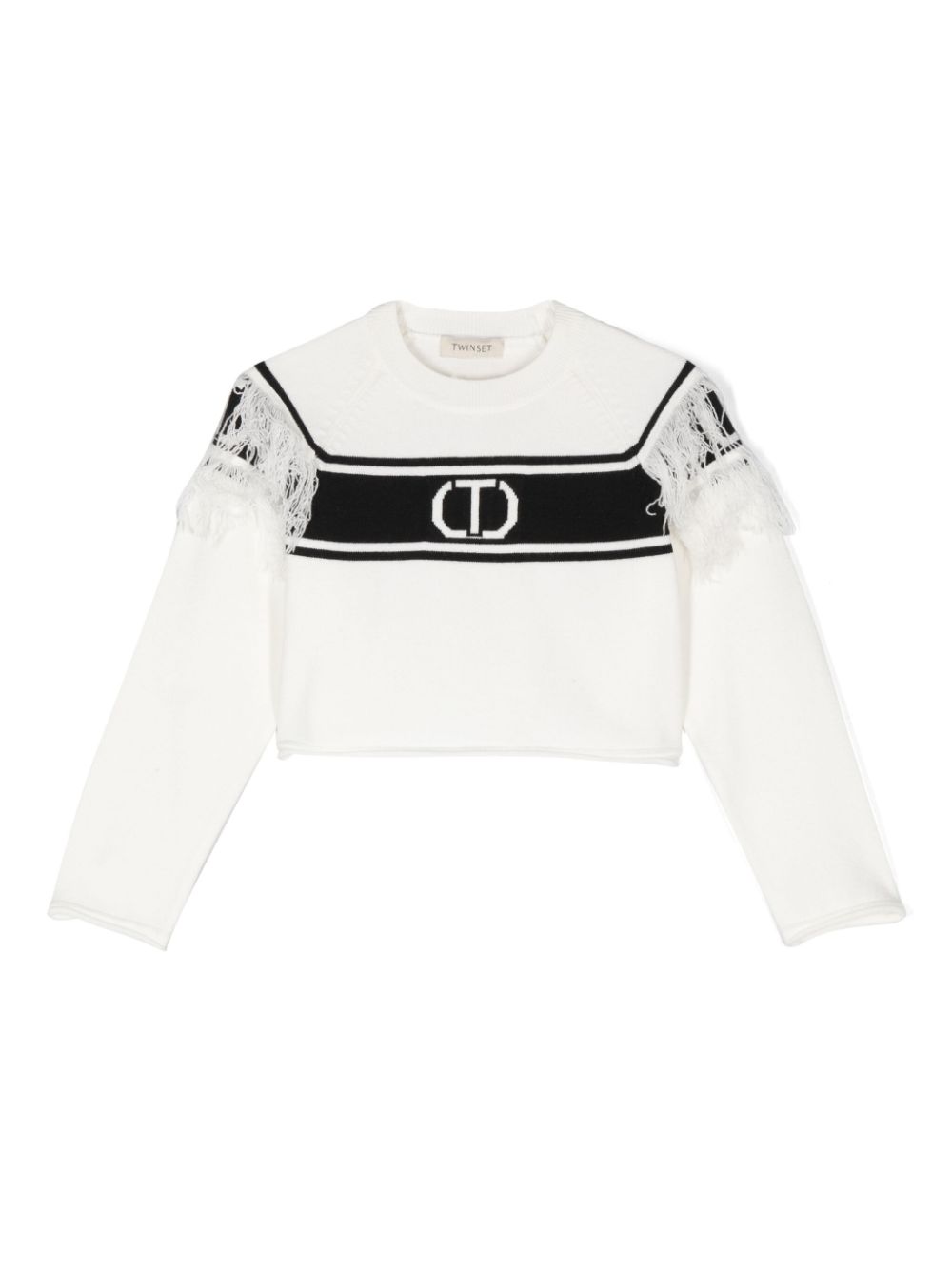 TWINSET Kids logo-intarsia sweater - White