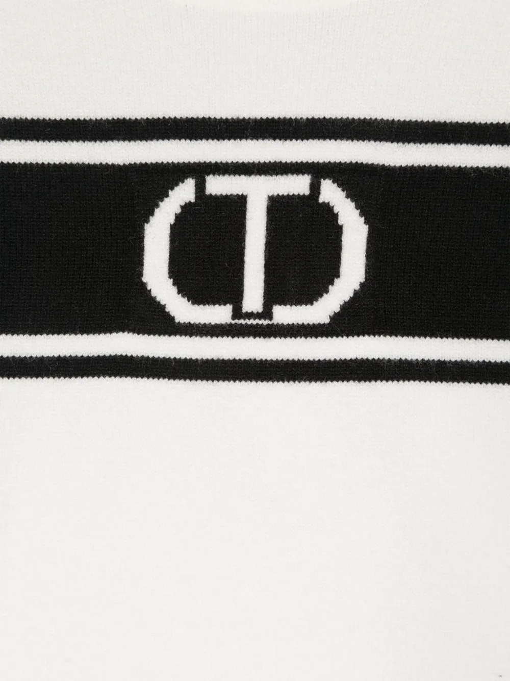 TWINSET Kids Trui met intarsia logo Wit