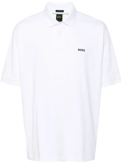 BOSS rubberised-logo polo shirt