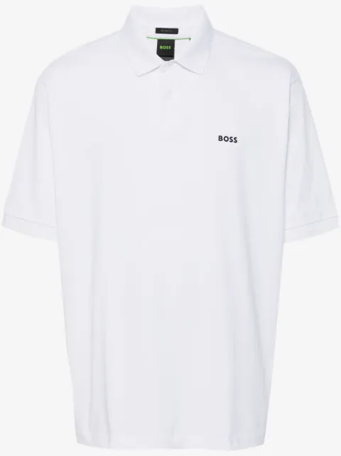 BOSS rubberised-logo polo shirt
