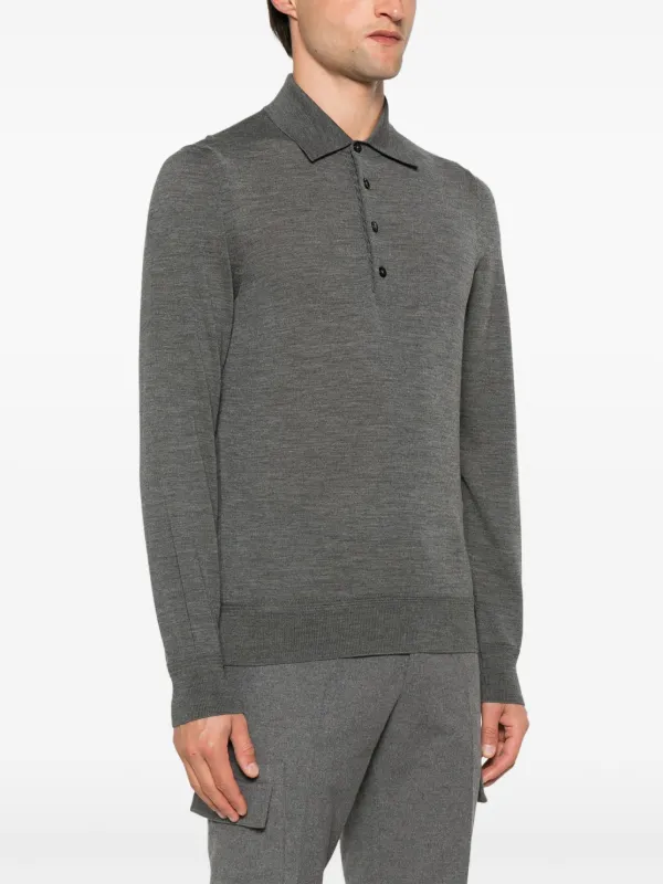 ac　TOM FORD グレー ポロシャツ TOM FORDグレー ポロシャツ