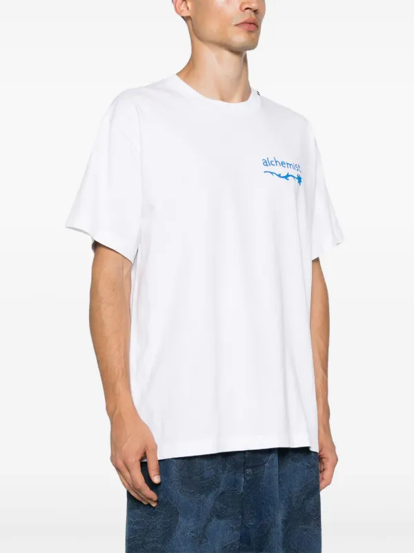 【Alchemist】ロゴプリント ダメージ加工 コットン Tシャツ Alchemist】ロゴプリント ダメージ加工 コットン Tシャツ