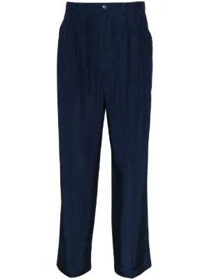 Homme Plissé Issey Miyake Kersey Pleats Trousers | Blue | FARFETCH