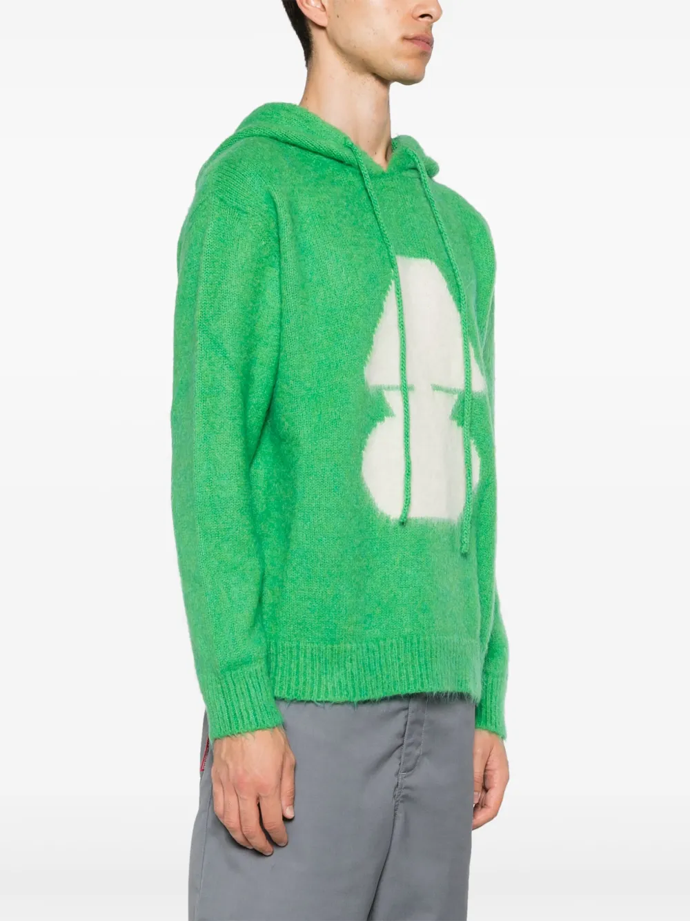 Autry Gebreide hoodie Groen