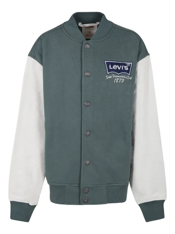 Levi s Kids chenille logo Bomber Jacket Green FARFETCH CA