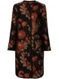 ETRO abstract-jacquard coat - Black