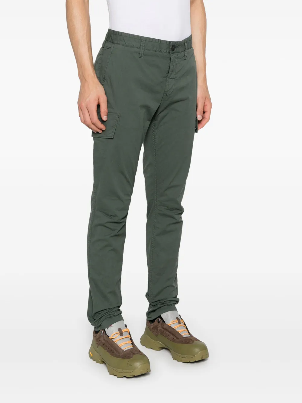 Stone Island Broek met Compass-logopatch Groen
