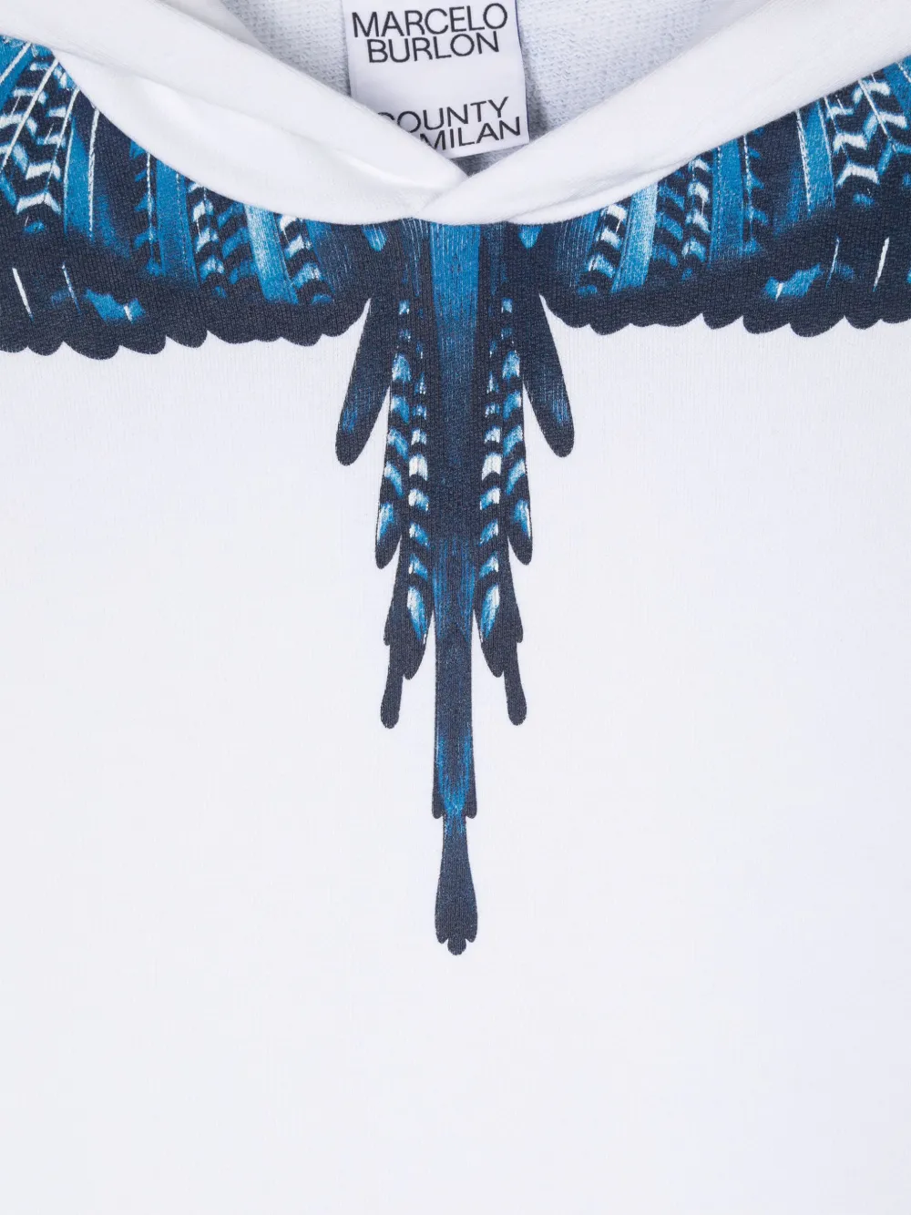 Marcelo Burlon County Of Milan Kids Grizzling Wings hoodie Wit