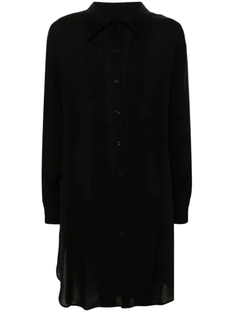 Yohji Yamamoto camisa con detalle plisado