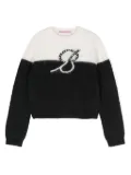Miss Blumarine logo-motif sweater - Black