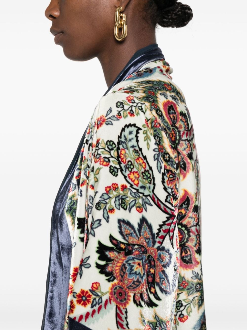 Shop Etro Floral-print Jacket In White