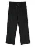 Lanvin Enfant logo-patch trousers - Black