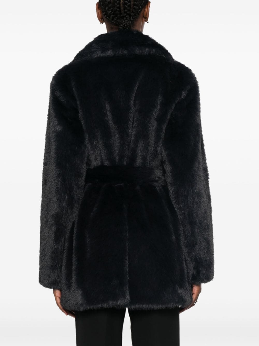 Shop P.a.r.o.s.h Pathos Faux-fur Coat In Black