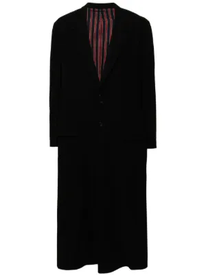 Yohji Yamamoto ファインニットコート | ブラック | FARFETCH JP