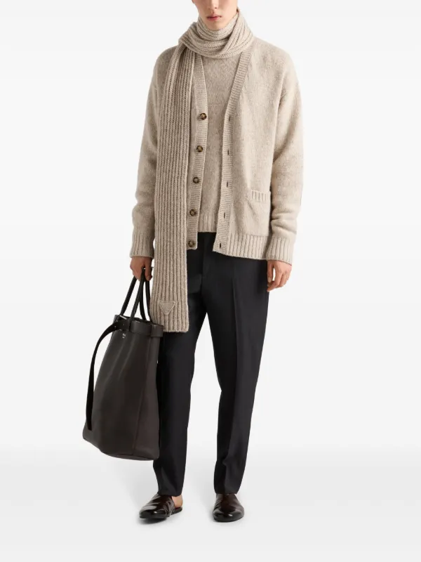 Prada カシミア カーディガン | ニュートラル | FARFETCH JP