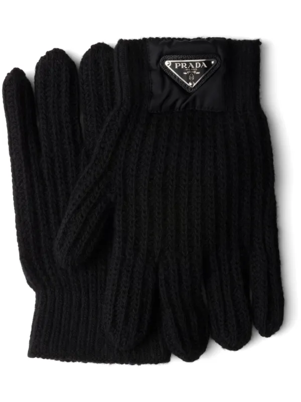 PRADA 手袋 Prada Nylon And Leather Gloves | italist