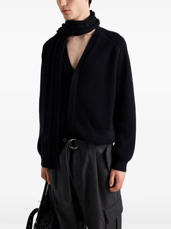 Prada Vネック カーディガン | ブルー | FARFETCH JP