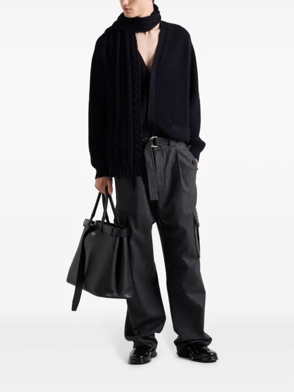 Prada Vネック カーディガン | ブルー | FARFETCH JP
