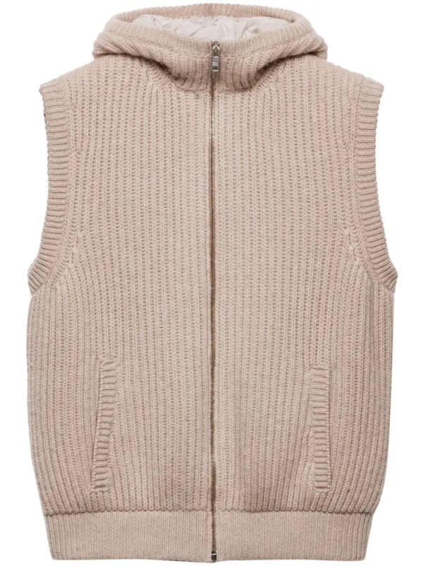 トップス SS2000 PRADA cashmere silk Knit Vest Prada V-Neck Cashmere Sweater Vest - Bergdorf Goodman