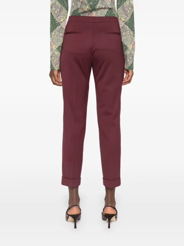 エトロ　ボトムスクロップドパンツMサイズ ETRO クロップドパンツ | レッド | FARFETCH JP
