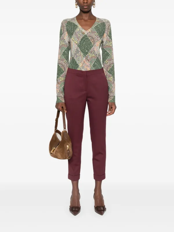ETRO クロップドパンツ ETRO クロップドパンツ | レッド | FARFETCH JP