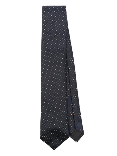 Zegna geometric-jacquard tie