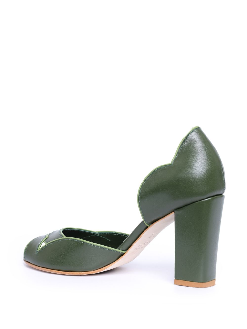 Sarah Chofakian 75 mm Leger pumps Groen