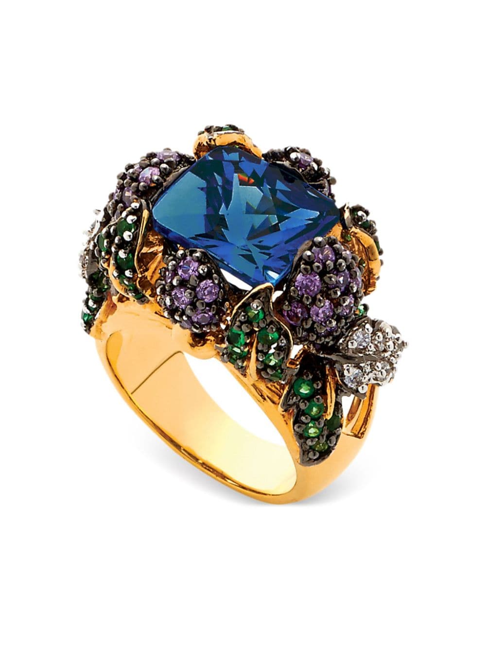 Shop Anabela Chan 18kt Yellow Gold Blueberry Gemstone Ring