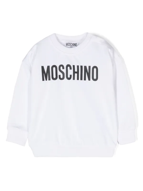 Moschino  モスキーノ ロゴ スウェットシャツ Moschino Kids ロゴ スウェットシャツ | ホワイト | FARFETCH JP
