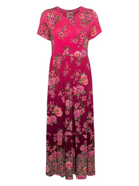 Johnny Was vestido manga corta con estampado floral