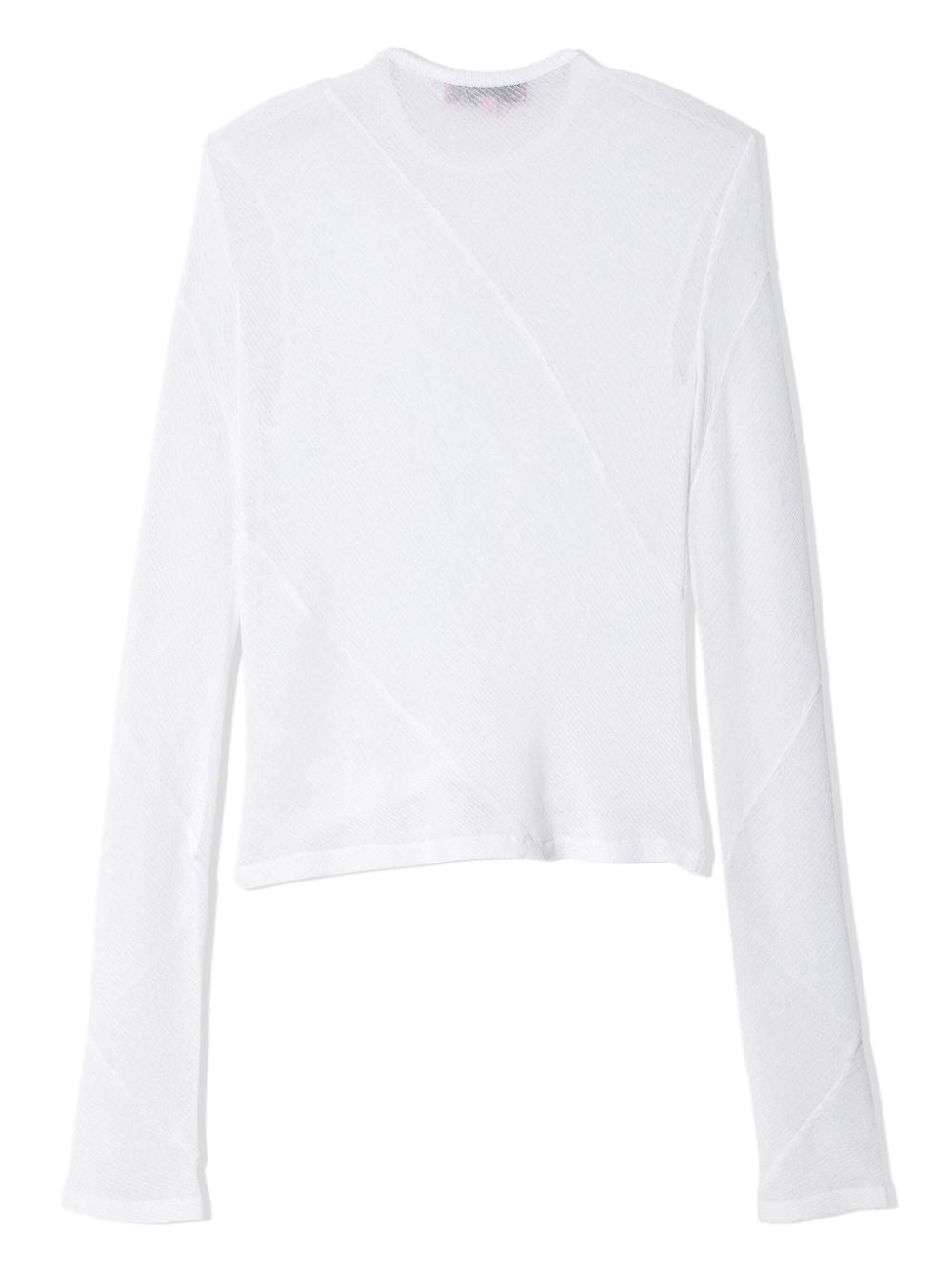 Shop Eckhaus Latta Spiral Long-sleeved T-shirt In White