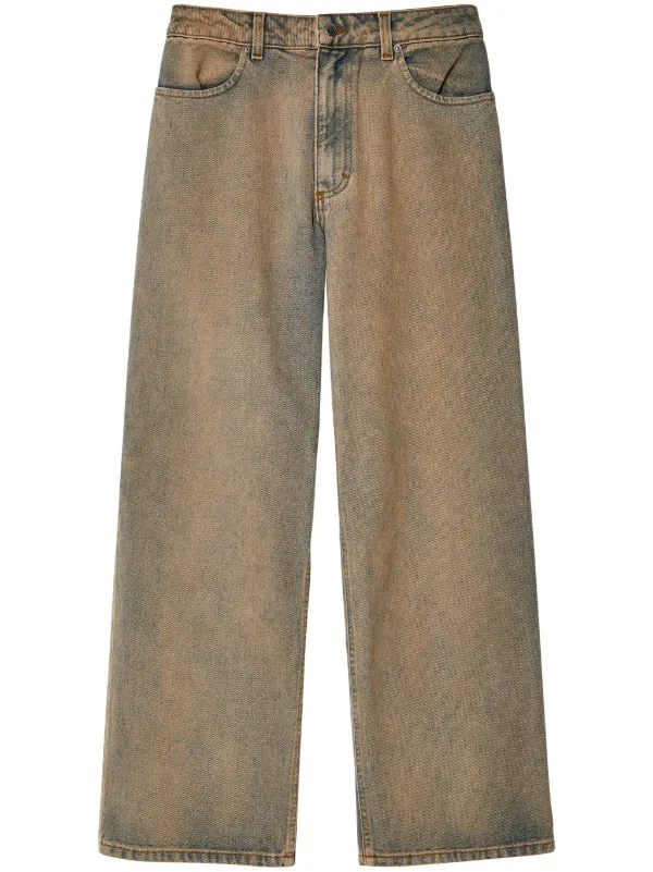 本当に信頼出来る店 Eckhaus Latta wide-leg Jeans | Neutrals | FARFETCH パンツ
